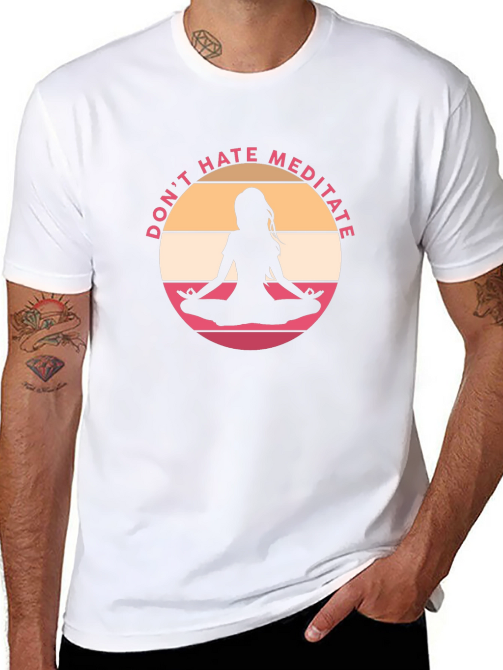 Dont Hate Meditate Black Graphic Tee