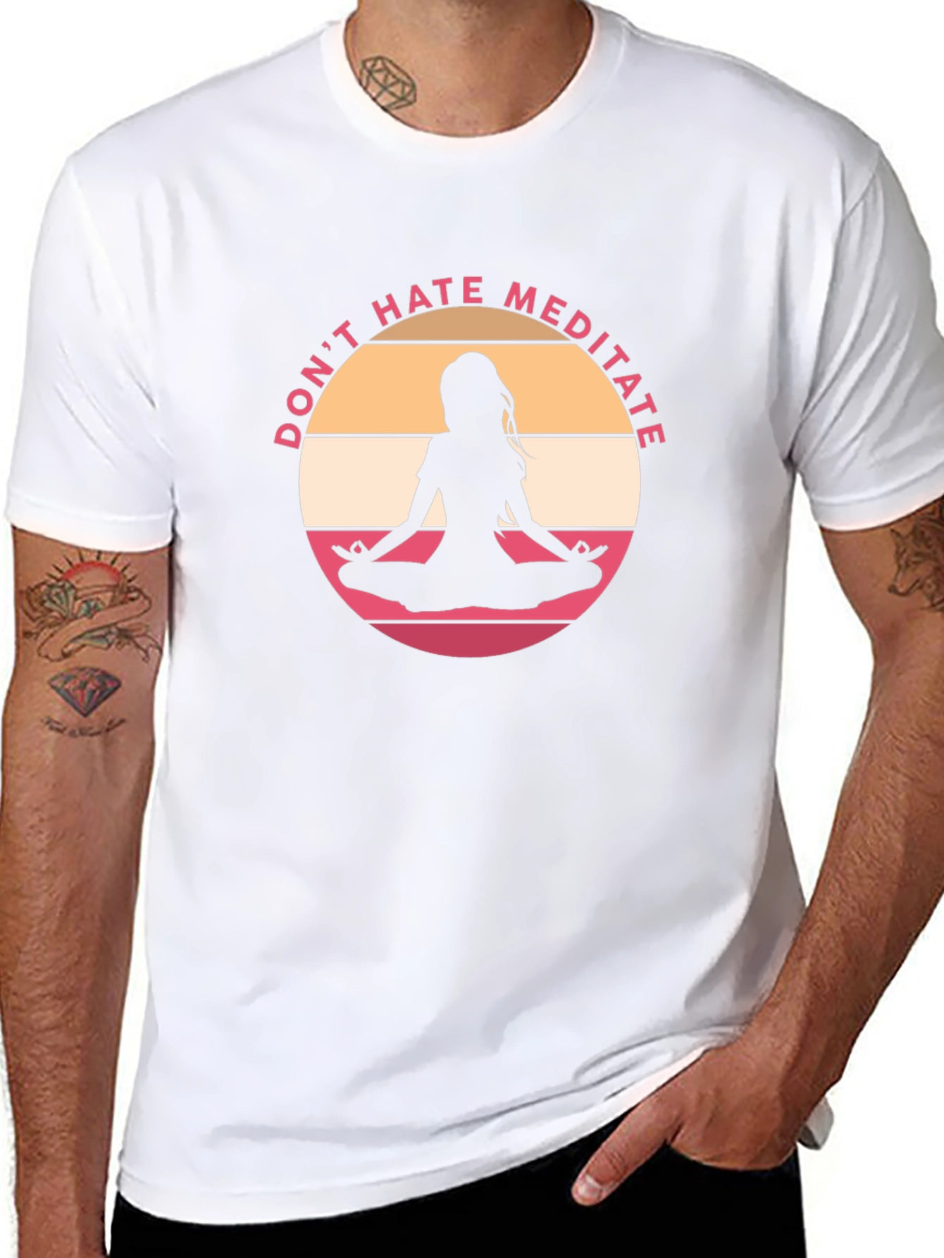 Dont Hate Meditate Black Graphic Tee