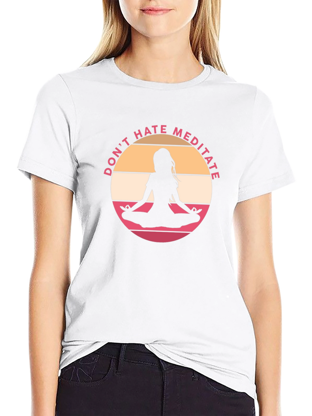 Dont Hate Meditate Black Graphic Tee