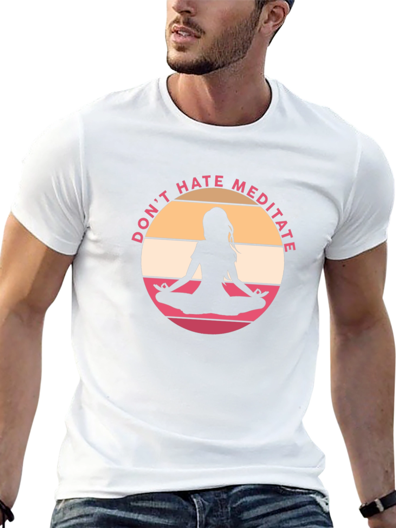Dont Hate Meditate Black Graphic Tee