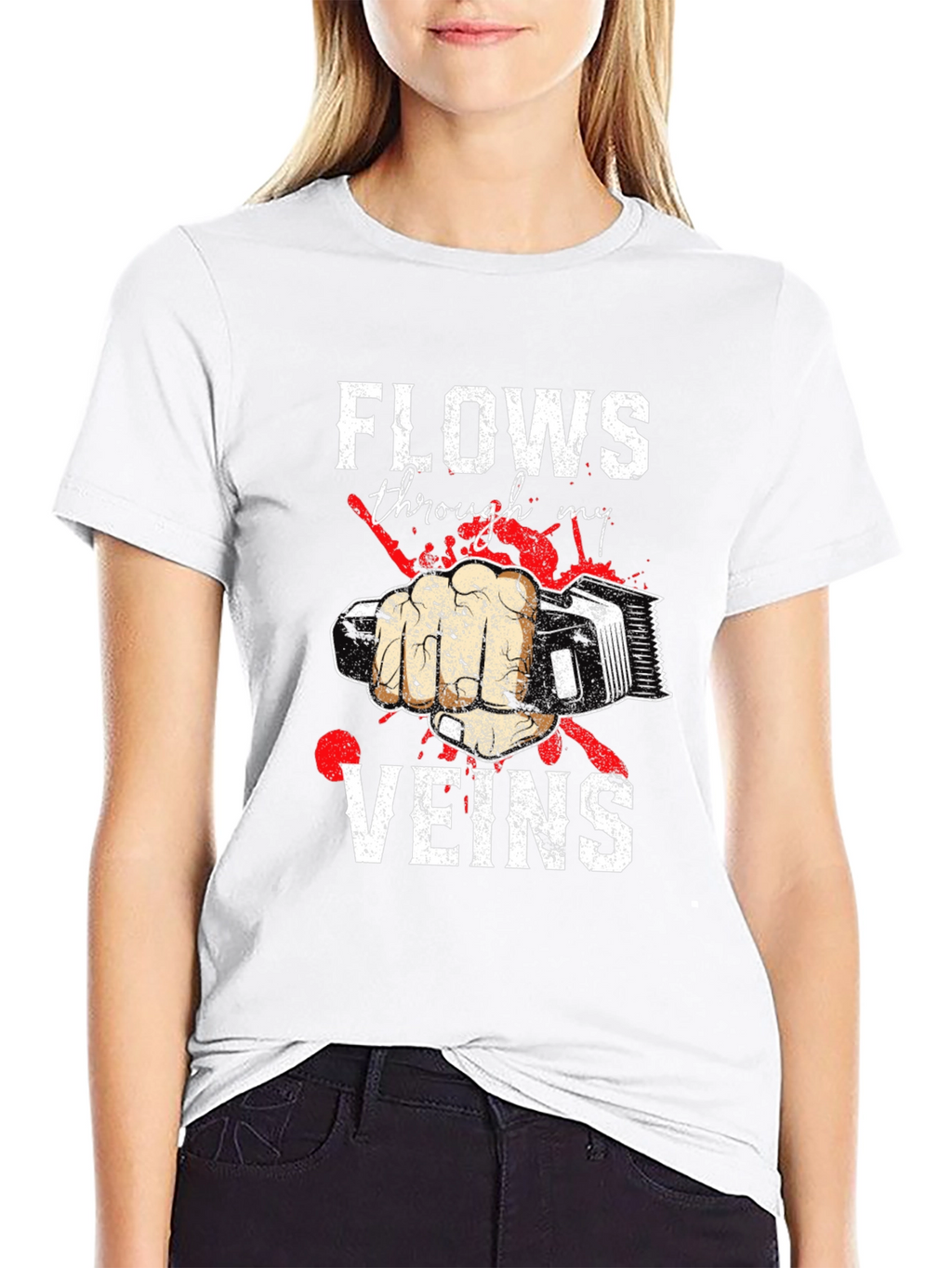 Barber Flows Through My Veins Graphic Tee