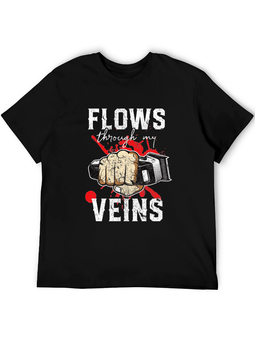 Barber Flows Through My Veins Graphic Tee