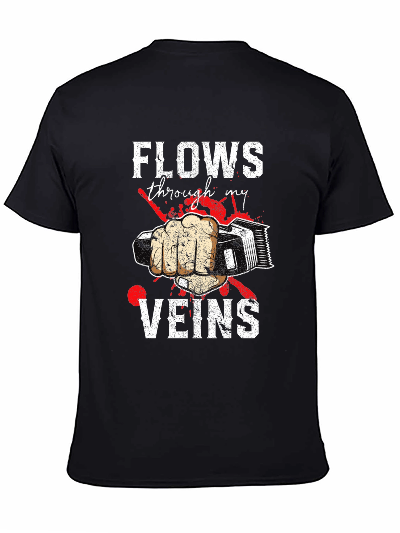 Barber Flows Through My Veins Graphic Tee