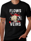 Barber Flows Through My Veins Graphic Tee