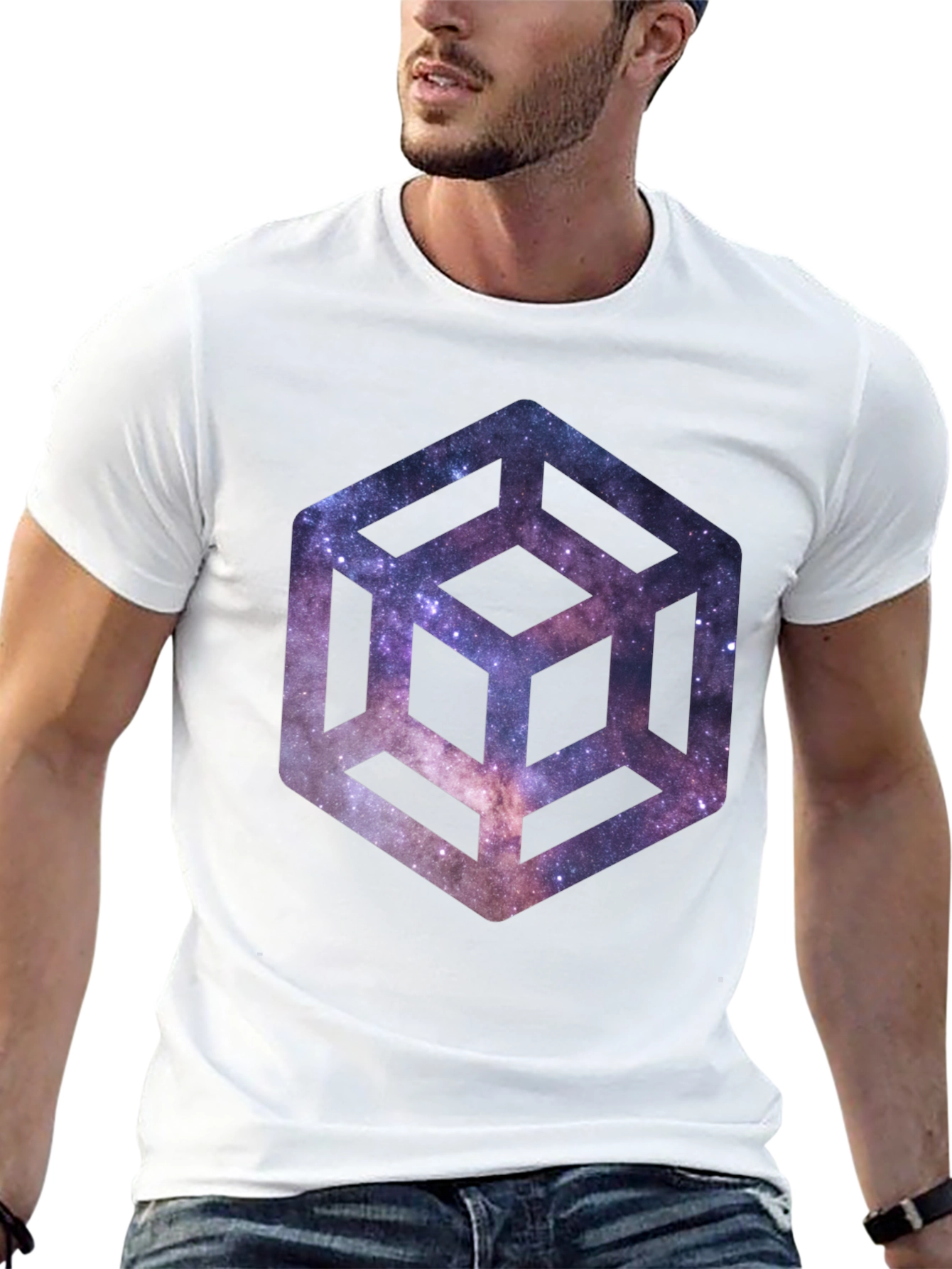 Galaxy Cube Black T-Shirt
