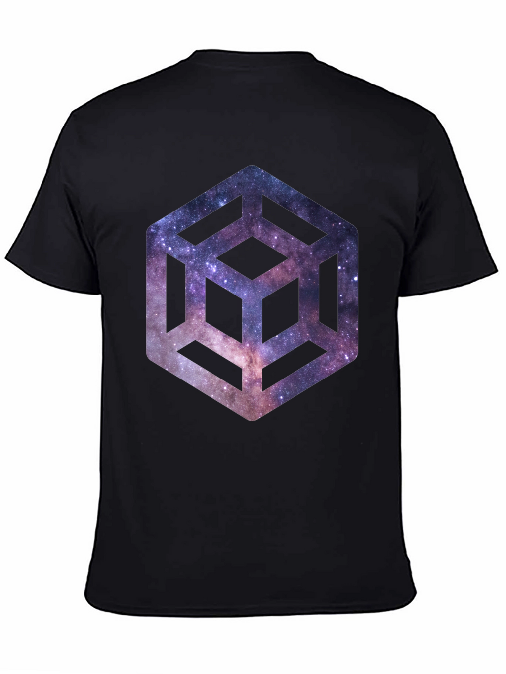 Galaxy Cube Black T-Shirt