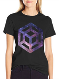 Galaxy Cube Black T-Shirt