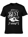 Busy Doing Nothing Sloth Graphic Tee