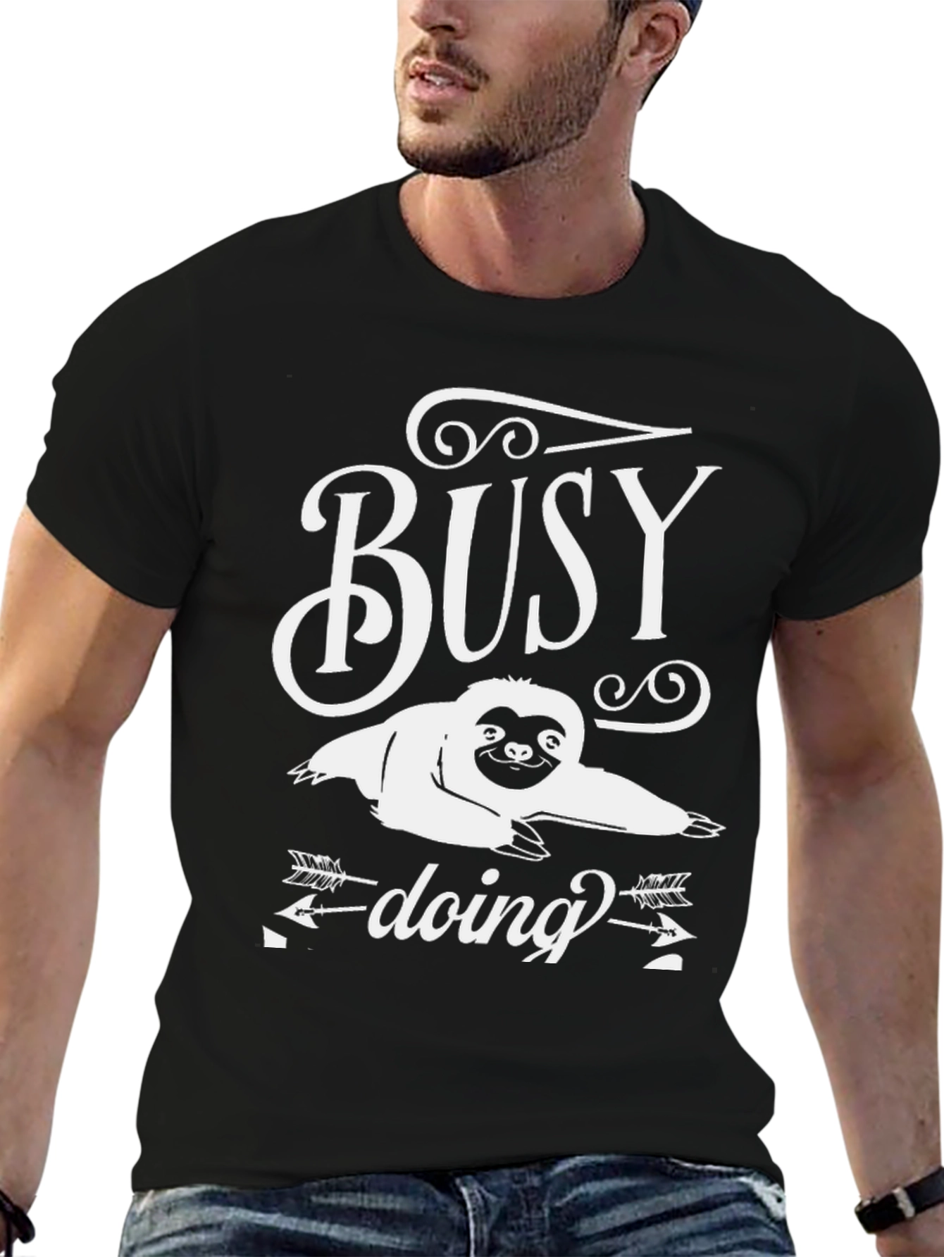 Busy Doing Nothing Sloth Graphic Tee