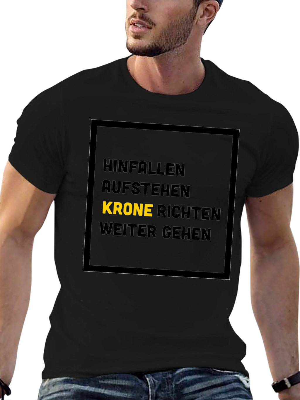 Hinfallen Aufstehen Krone Richten Weiter Gehen T-Shirt