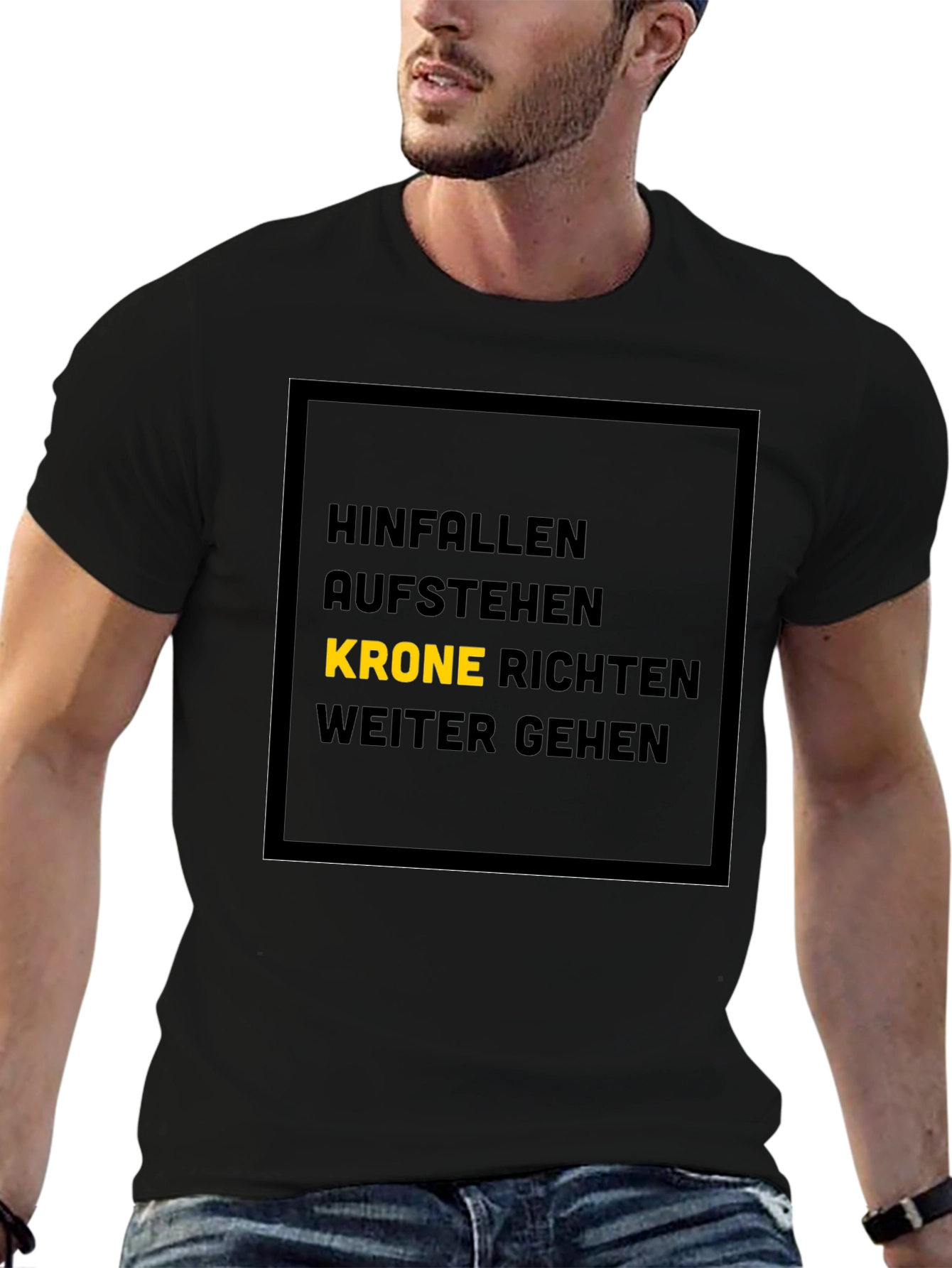 Hinfallen Aufstehen Krone Richten Weiter Gehen T-Shirt