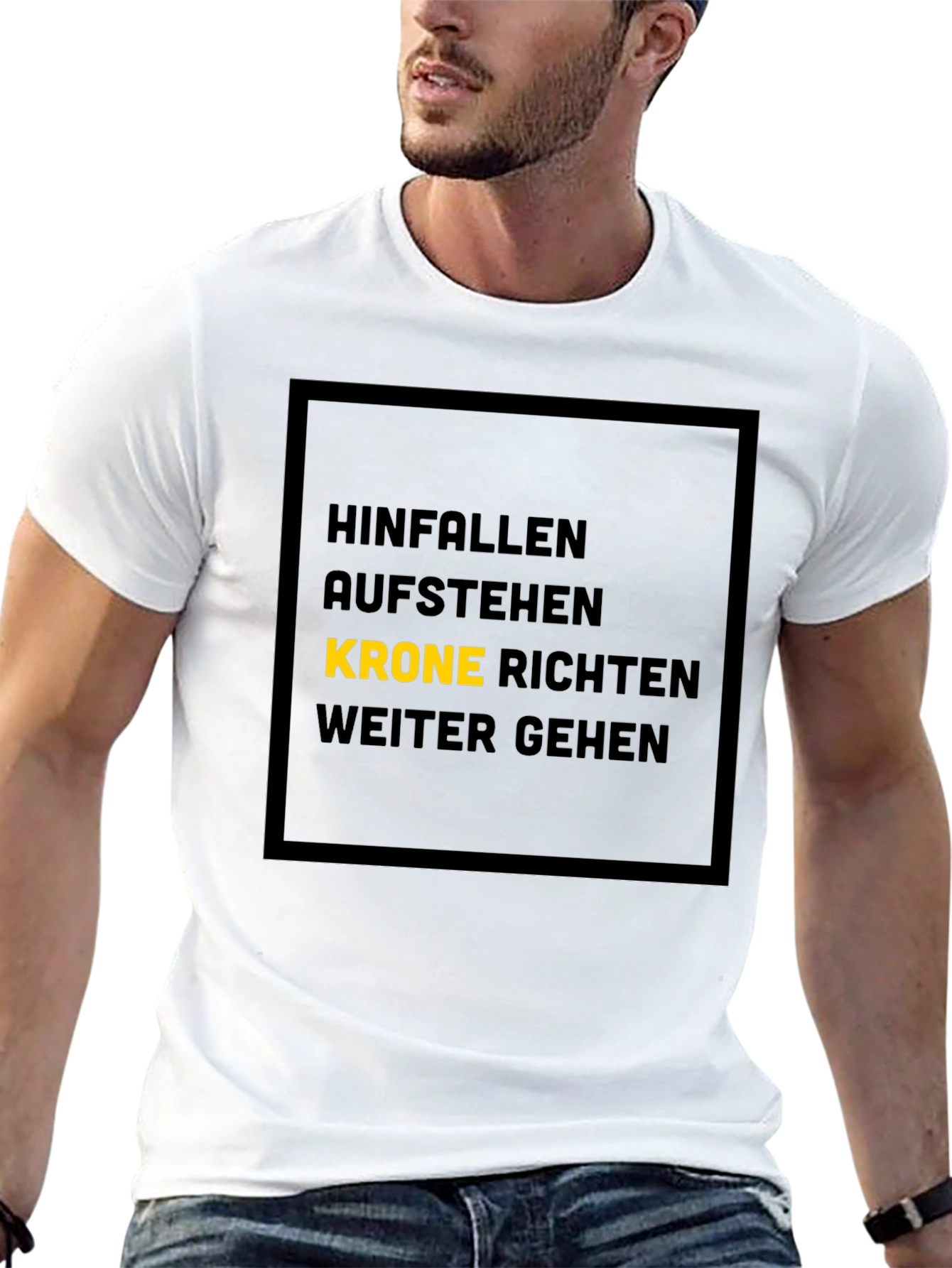 Hinfallen Aufstehen Krone Richten Weiter Gehen T-Shirt