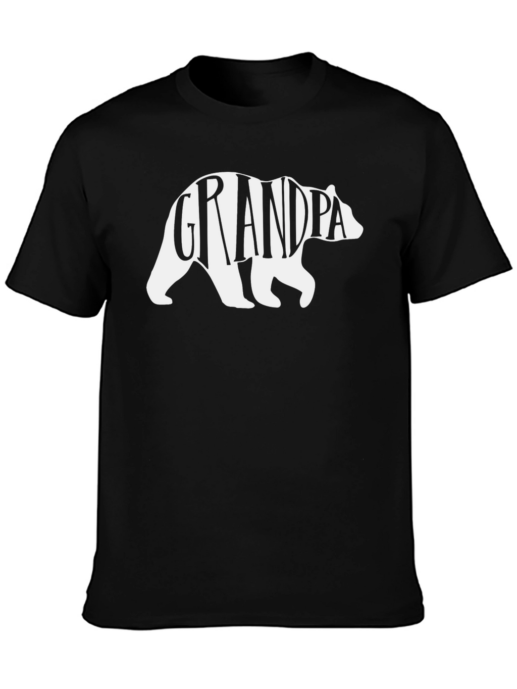 Grandpa Bear Graphic T-Shirt - Black Cotton Tee