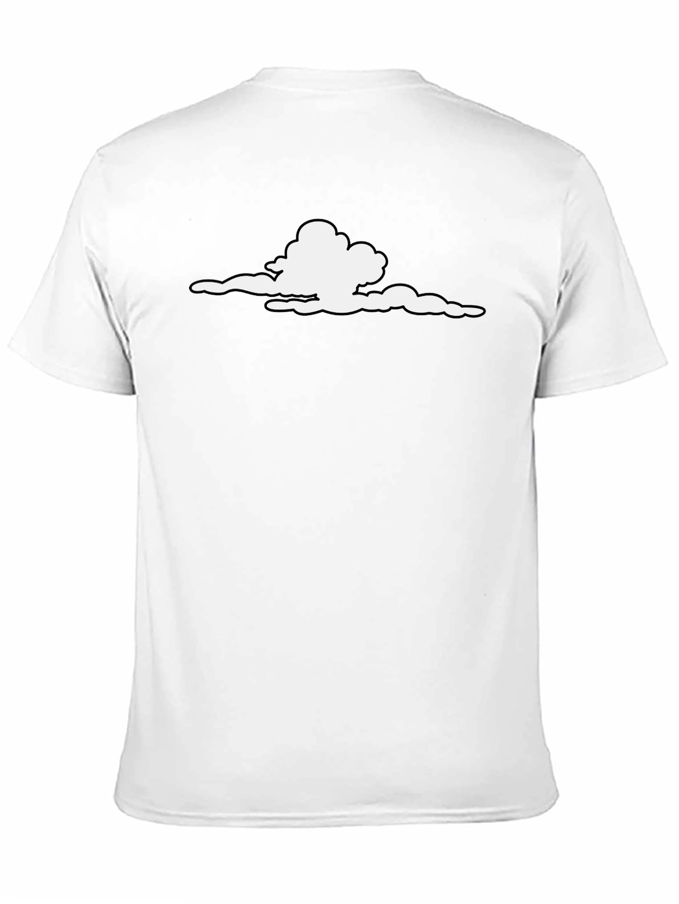 Cloud Print Black T-Shirt - Stylish and Unique