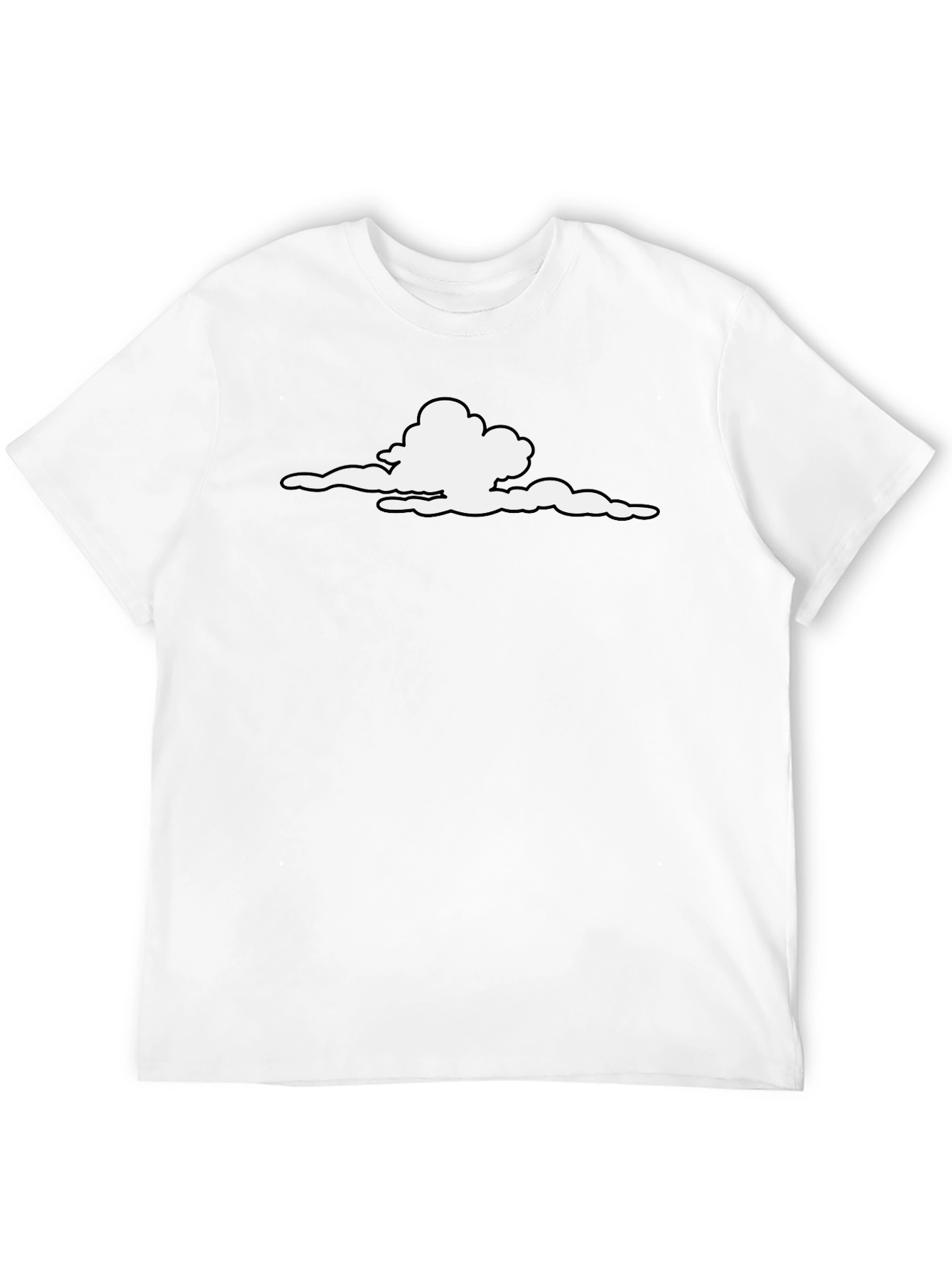 Cloud Print Black T-Shirt - Stylish and Unique