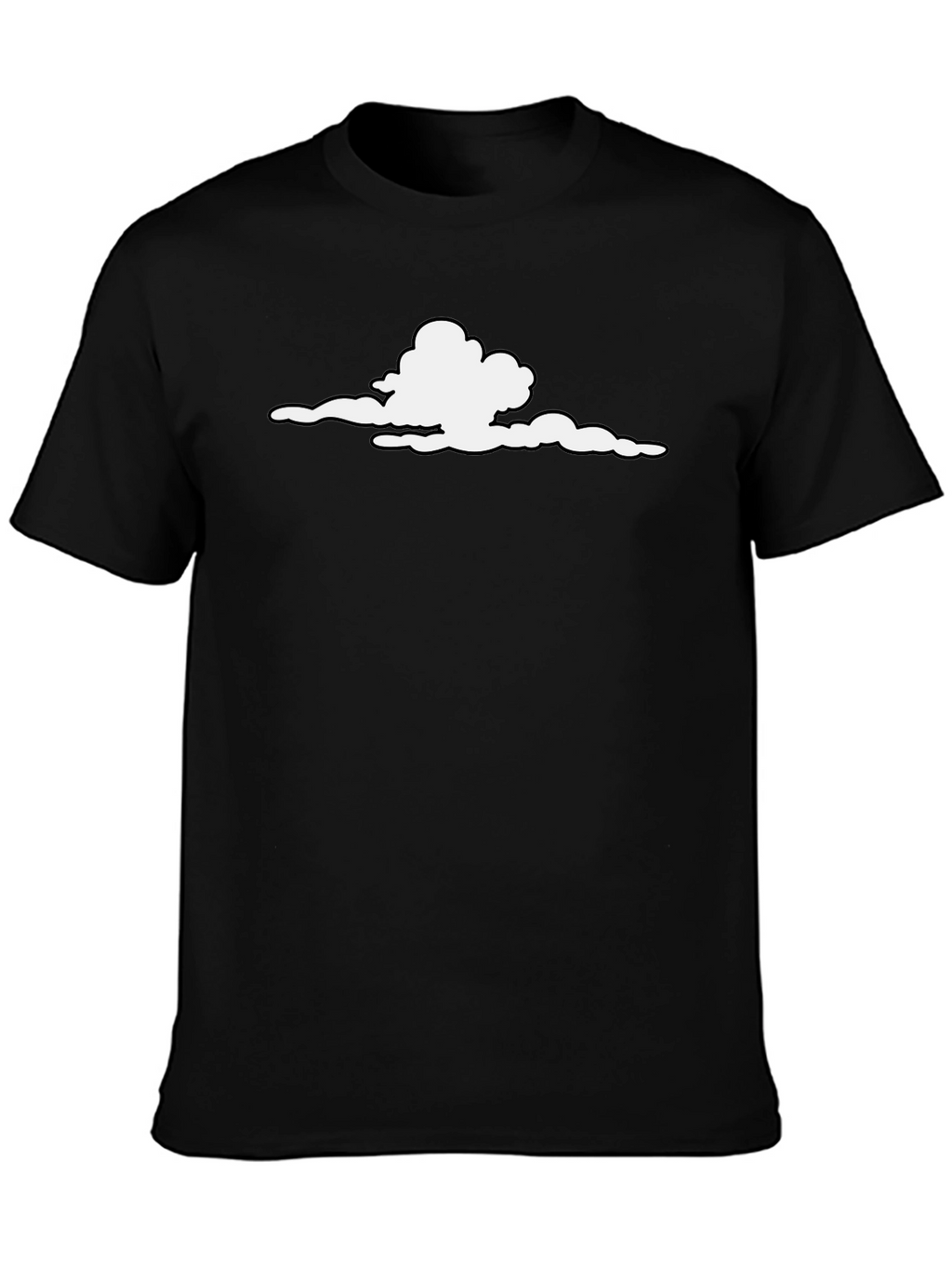 Cloud Print Black T-Shirt - Stylish and Unique