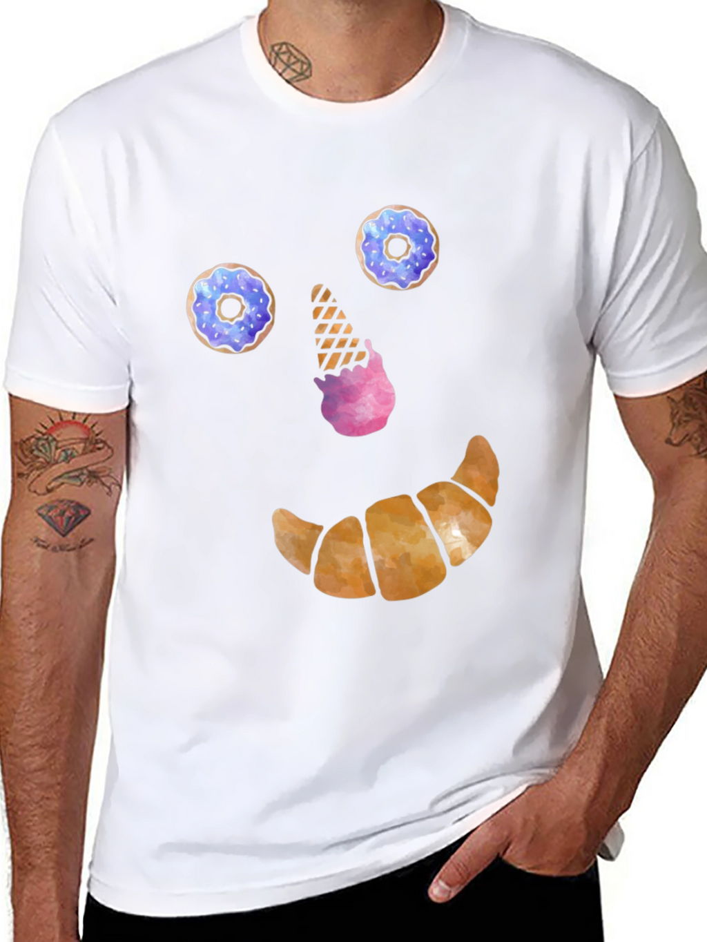 Funny Dessert Face T-Shirt