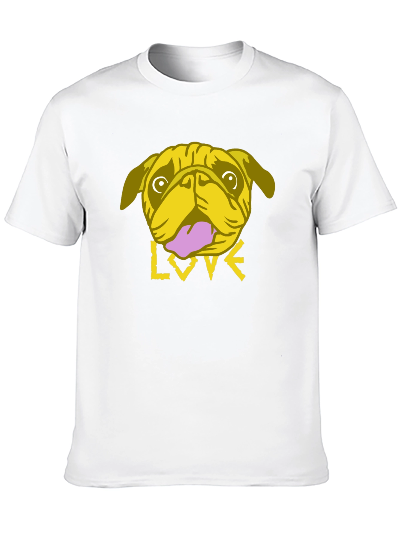Pug Love Graphic Tee - Trendy Black T-Shirt
