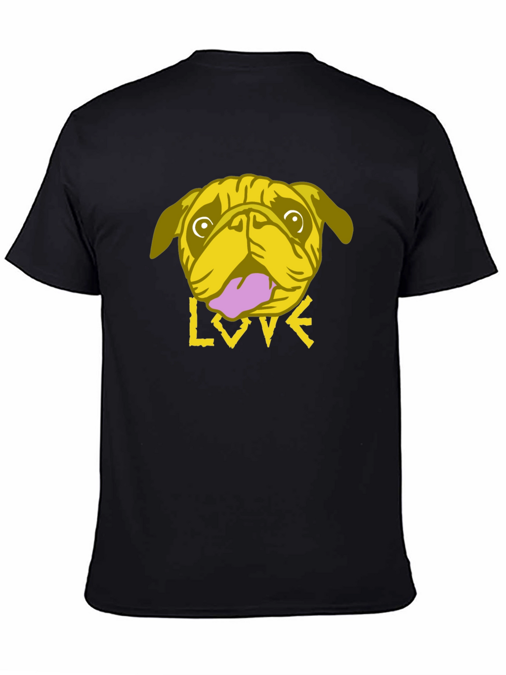 Pug Love Graphic Tee - Trendy Black T-Shirt
