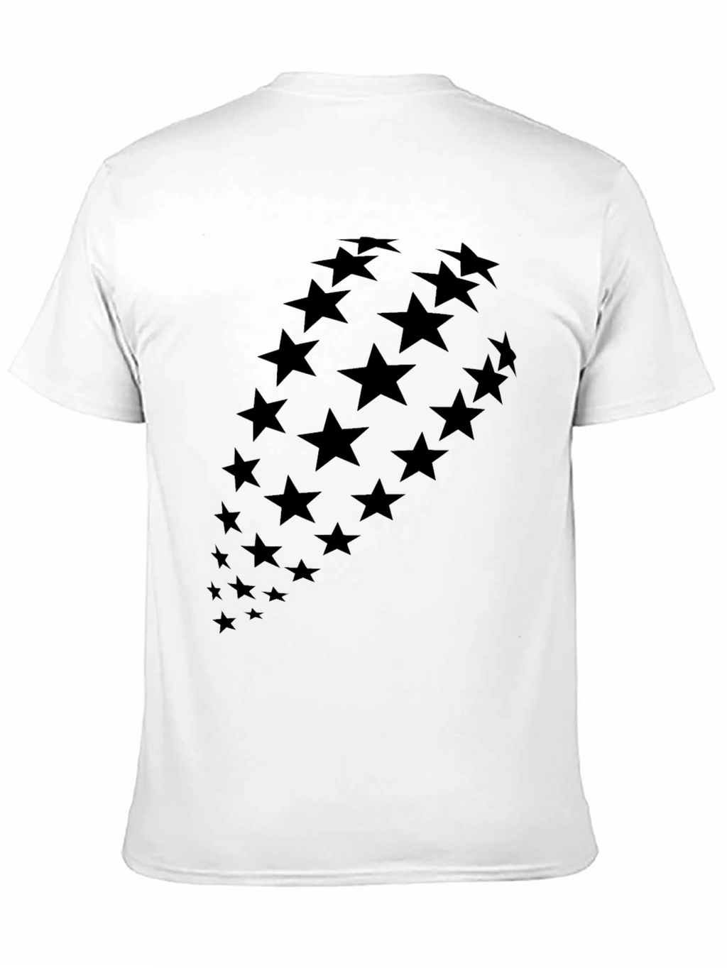 Stylish Black Star Pattern T-Shirt