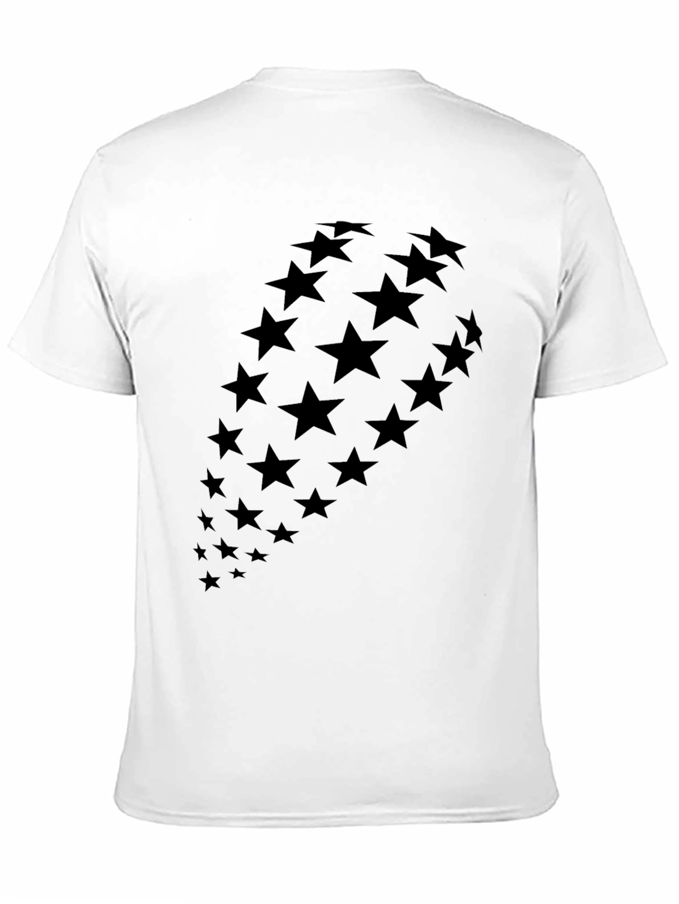 Stylish Black Star Pattern T-Shirt