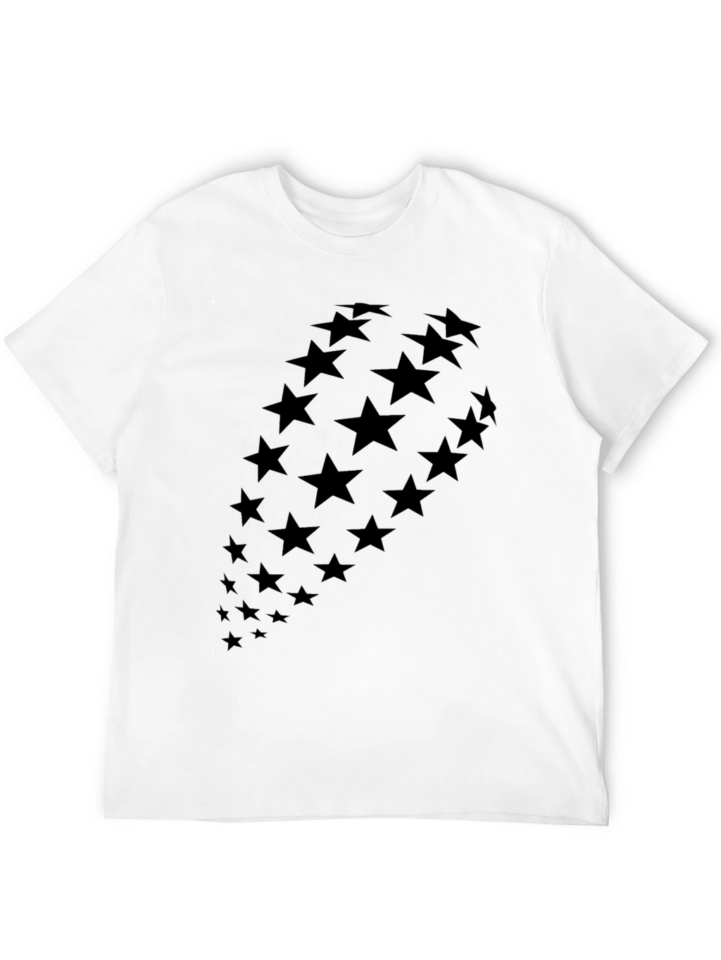 Stylish Black Star Pattern T-Shirt