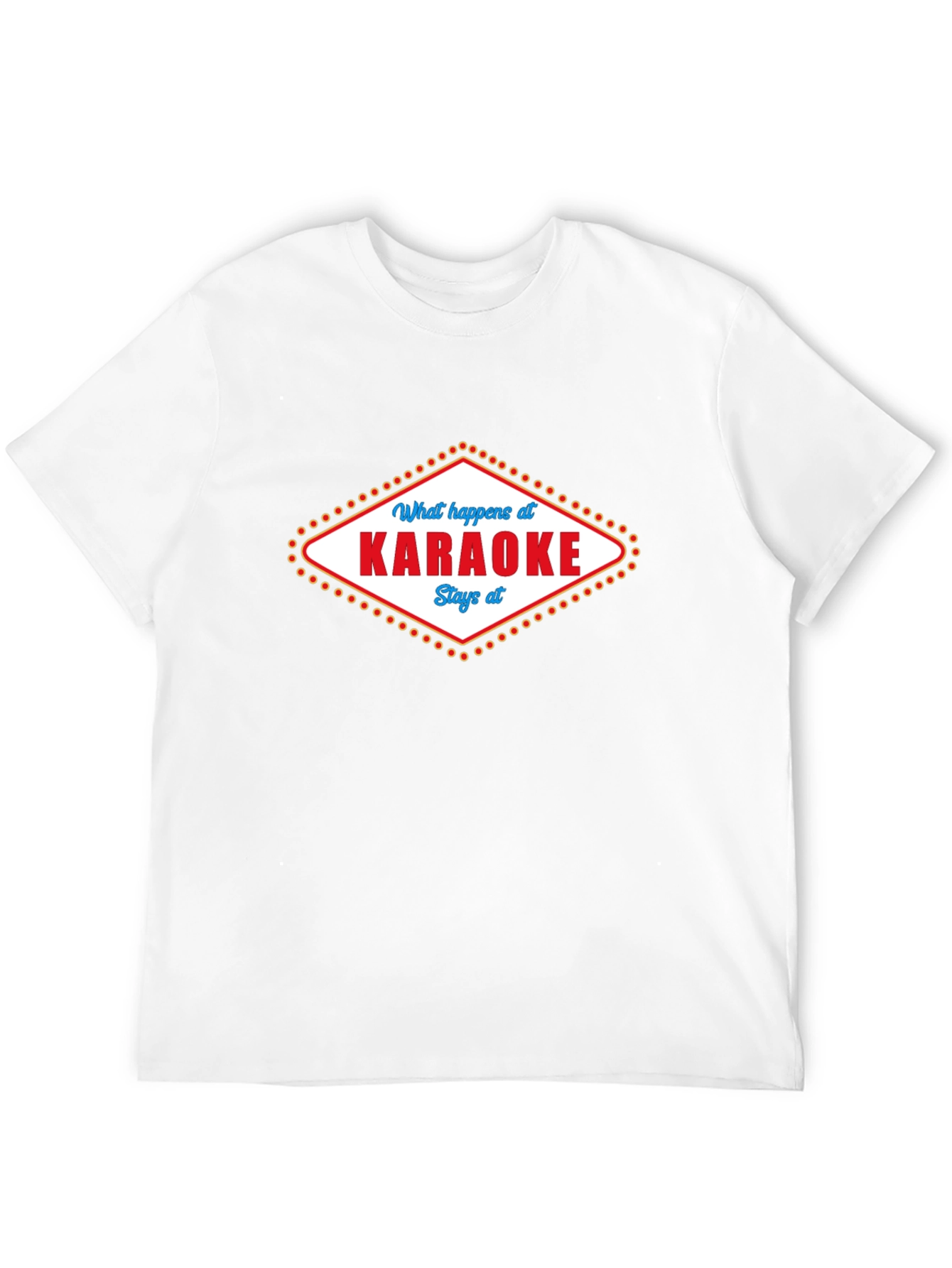 Karaoke Saying Graphic Print Black T-Shirt