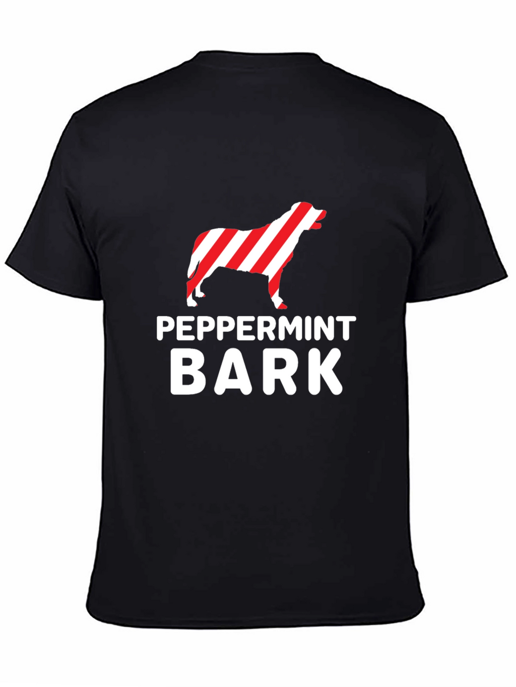 Peppermint Bark Dog T-Shirt - Holiday Festive Tee