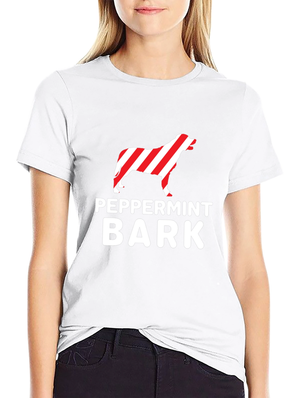 Peppermint Bark Dog T-Shirt - Holiday Festive Tee