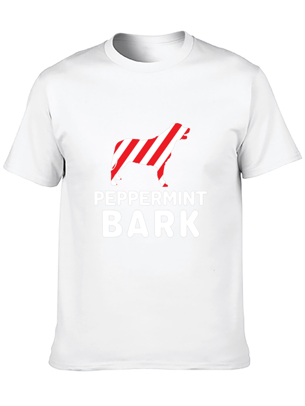 Peppermint Bark Dog T-Shirt - Holiday Festive Tee