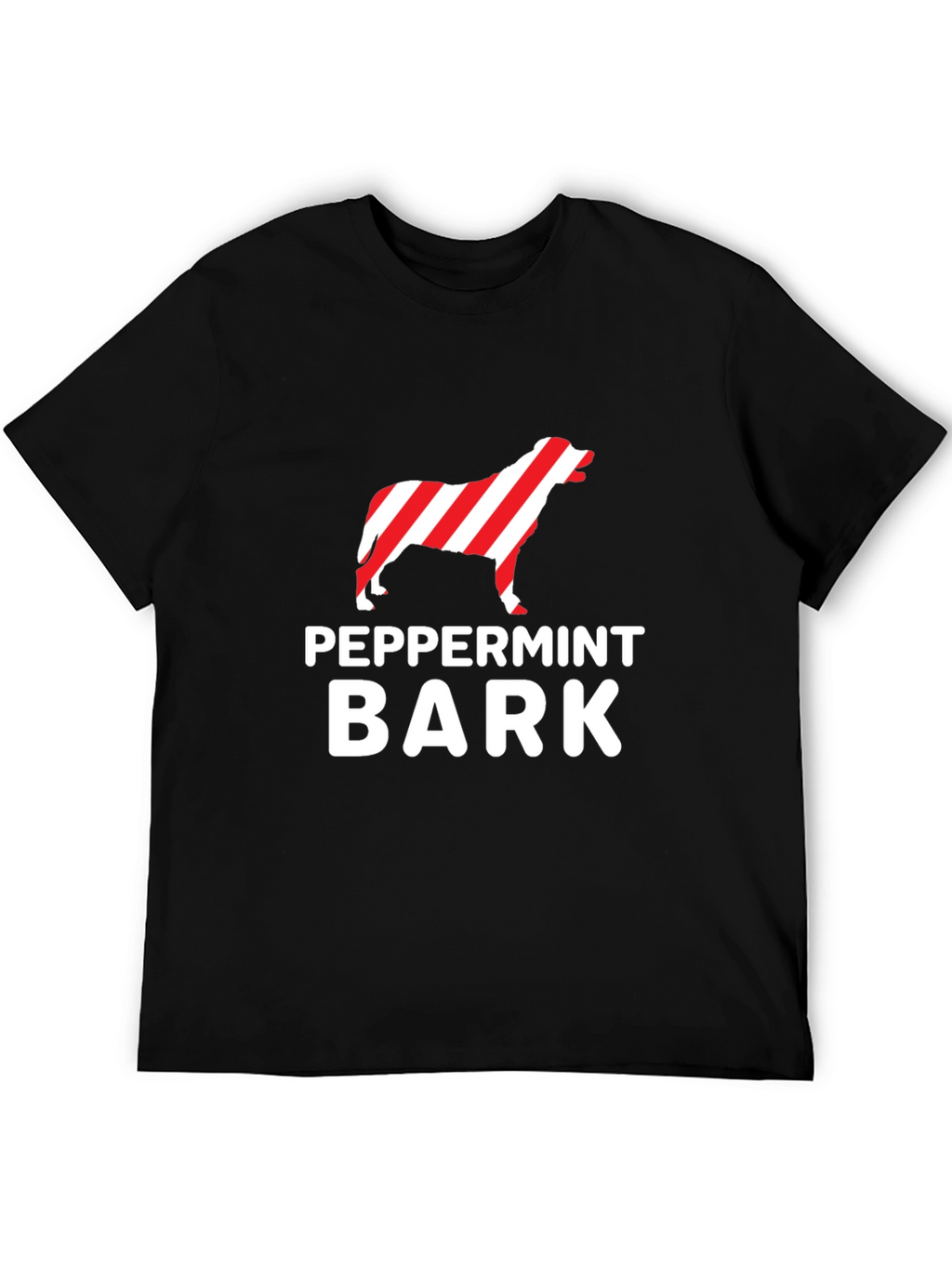 Peppermint Bark Dog T-Shirt - Holiday Festive Tee