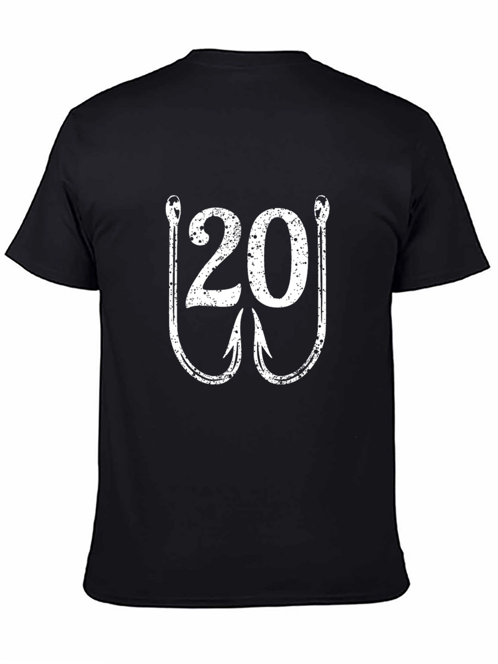 Fishing Hook 20 T-Shirt - Black Graphic Tee