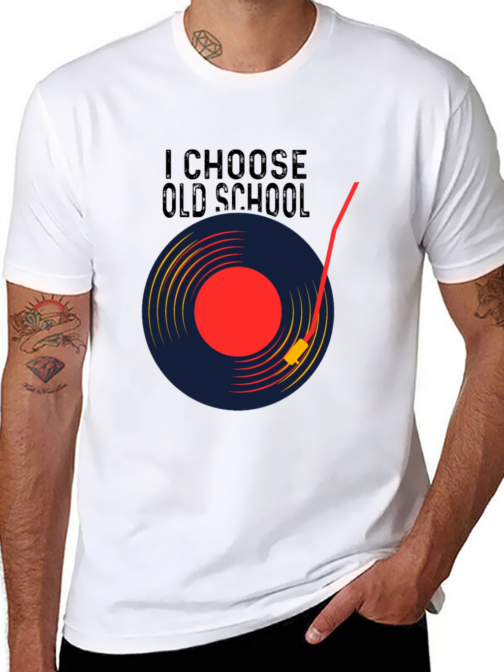 Old School Vinyl Record Graphic Tee