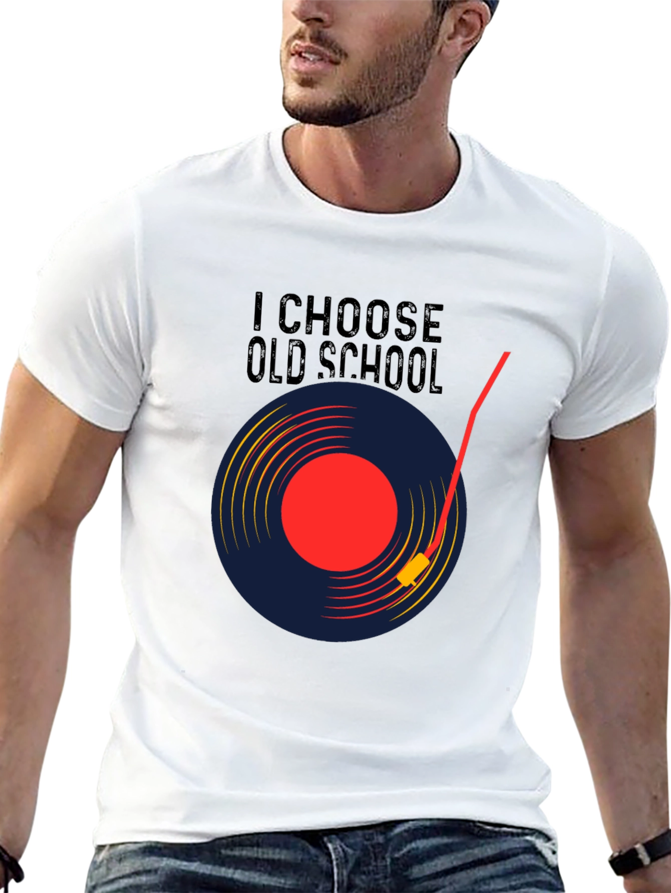 Old School Vinyl Record Graphic Tee