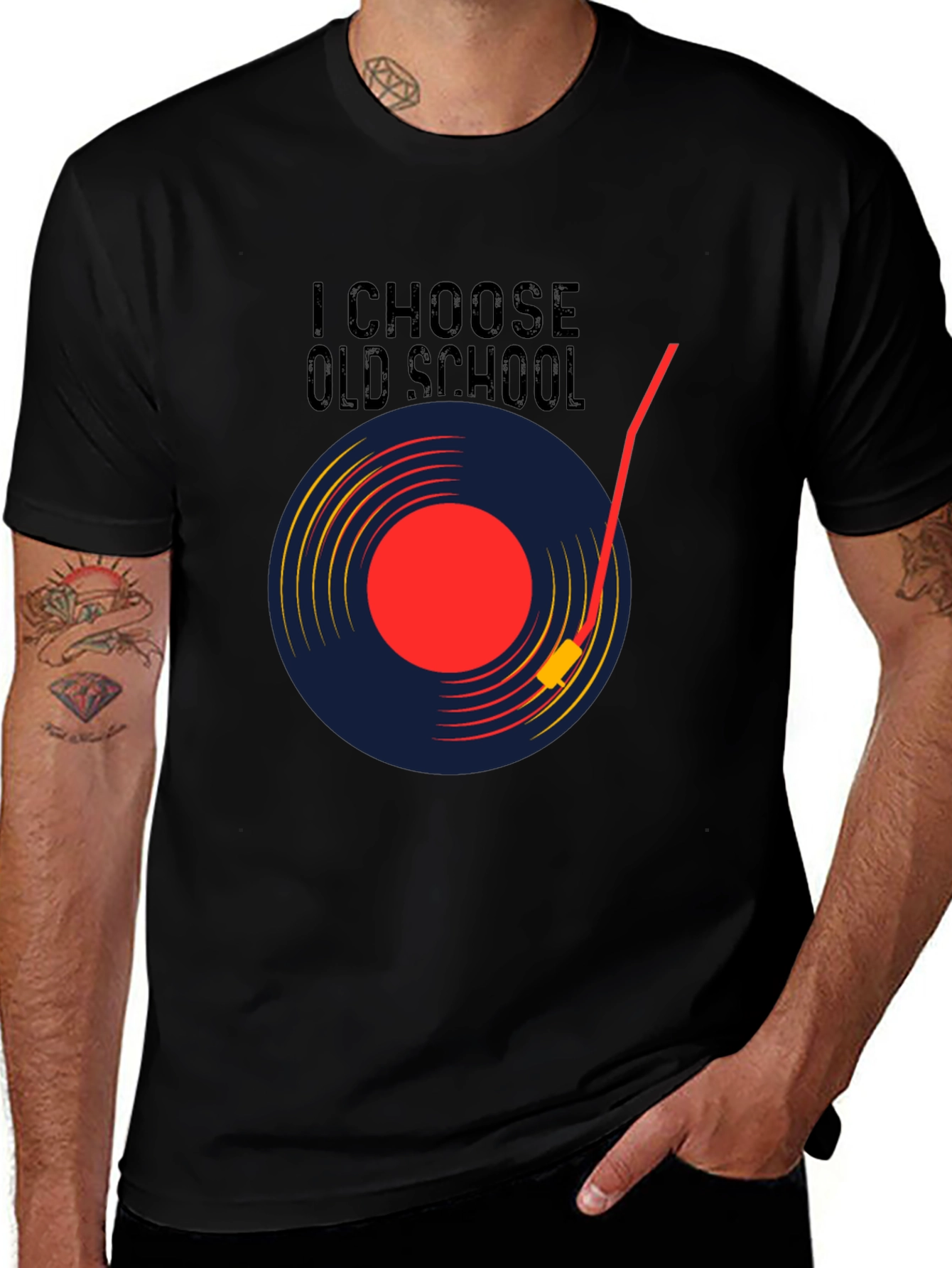 Old School Vinyl Record Graphic Tee