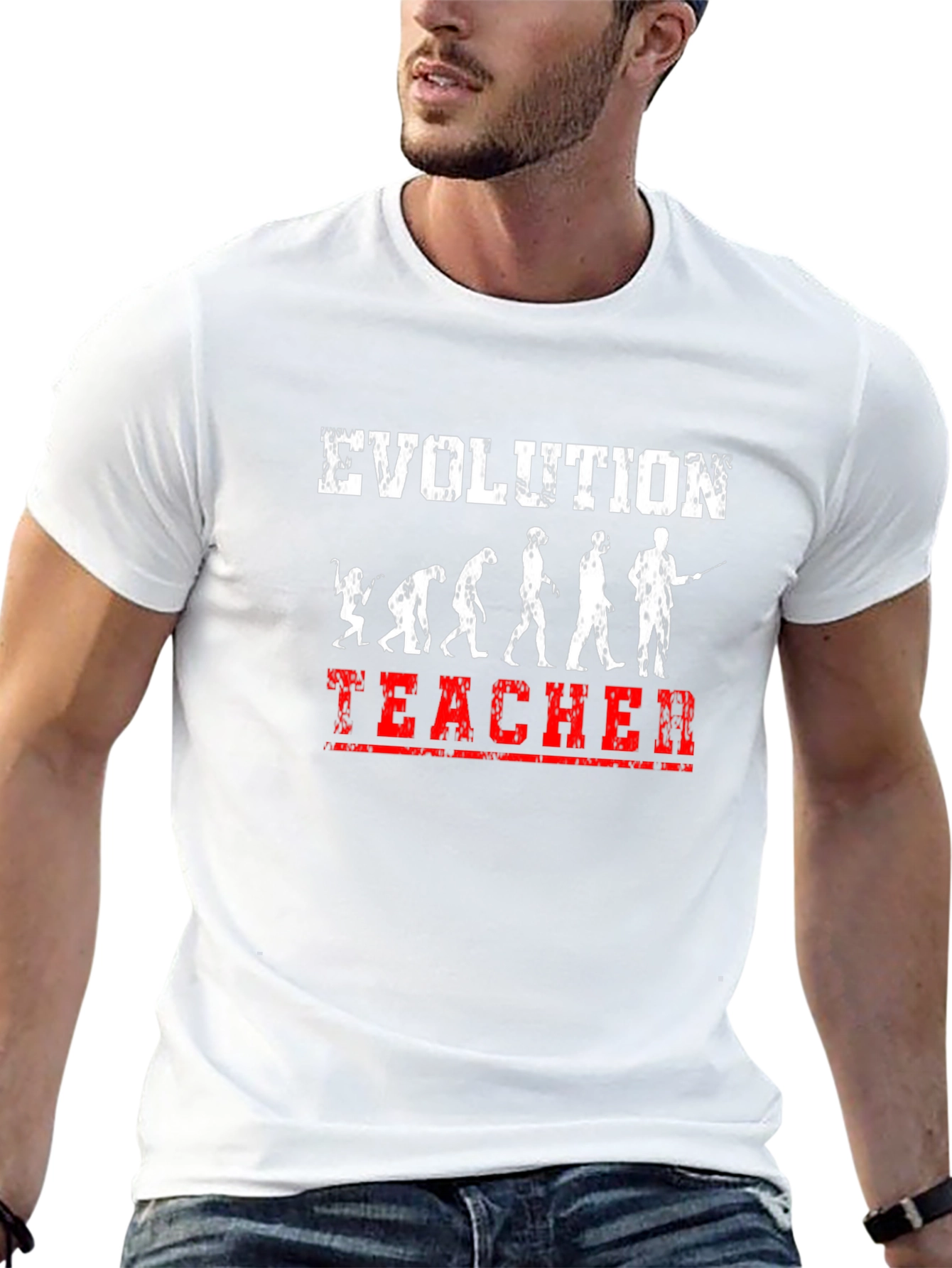 Evolution Teacher Graphic T-Shirt - Black