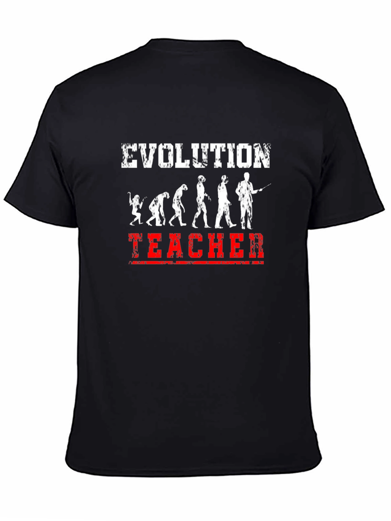 Evolution Teacher Graphic T-Shirt - Black