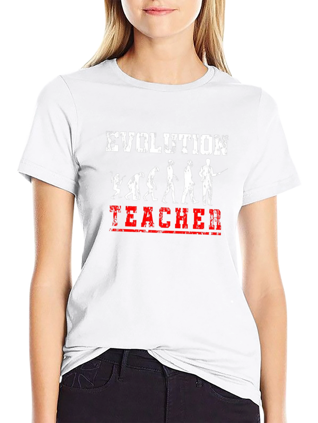 Evolution Teacher Graphic T-Shirt - Black