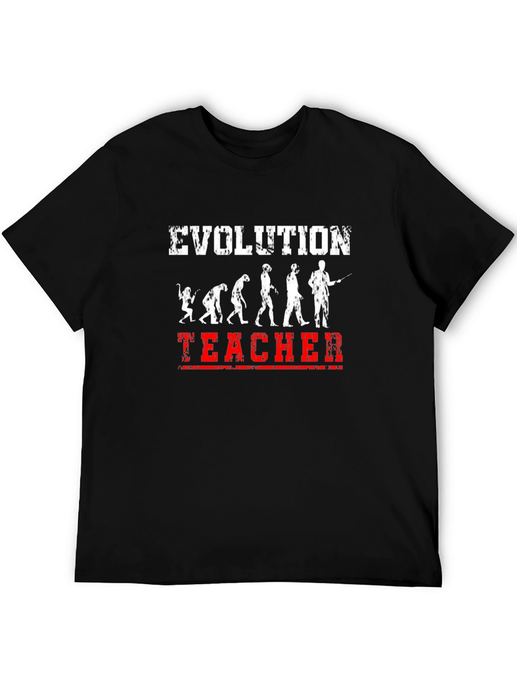 Evolution Teacher Graphic T-Shirt - Black