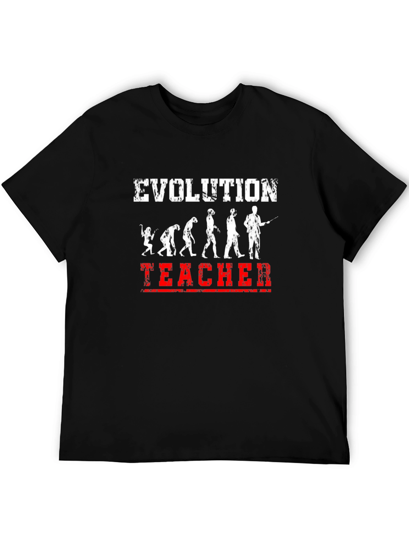 Evolution Teacher Graphic T-Shirt - Black