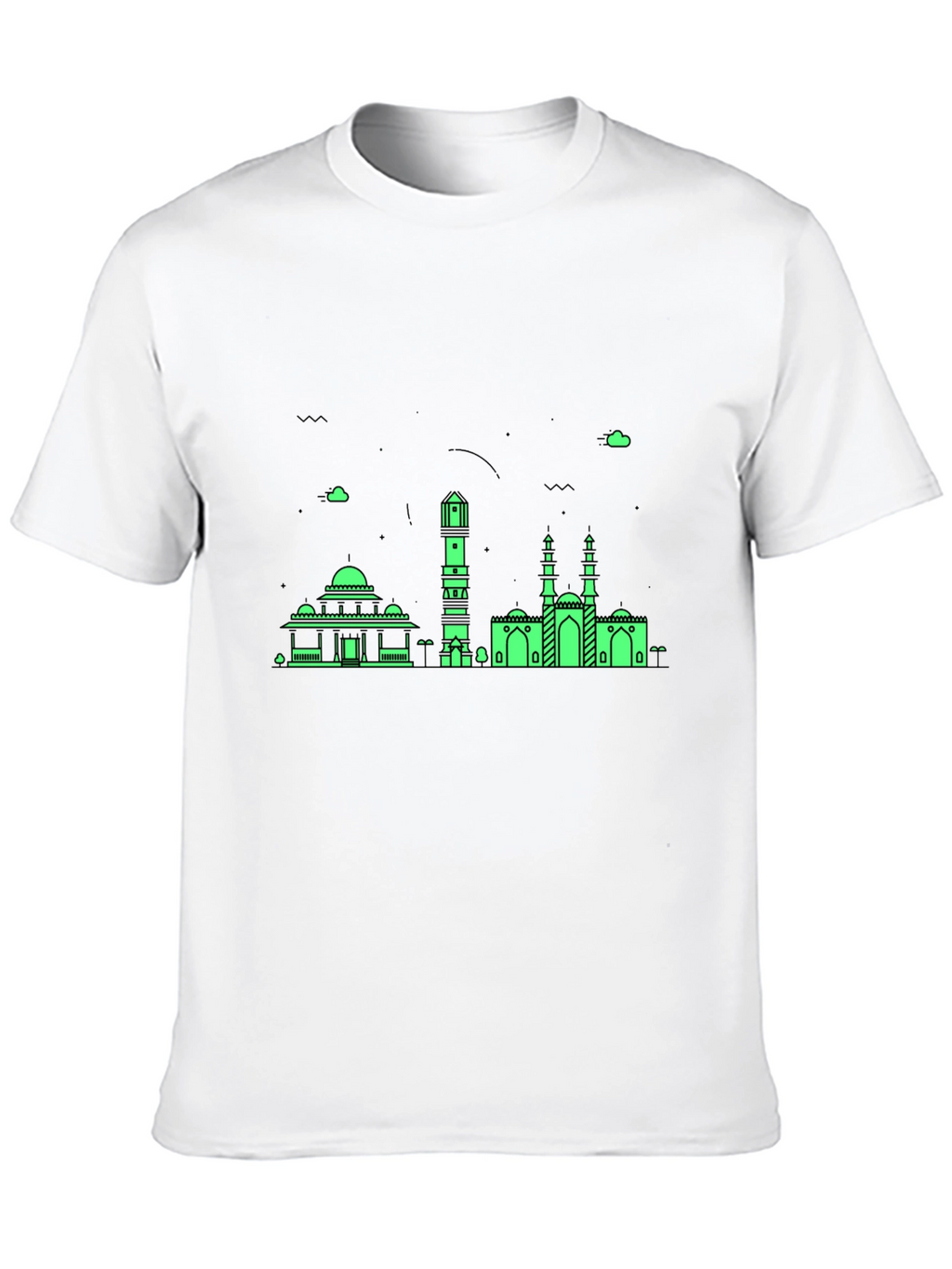 Architectural Green Print Tee