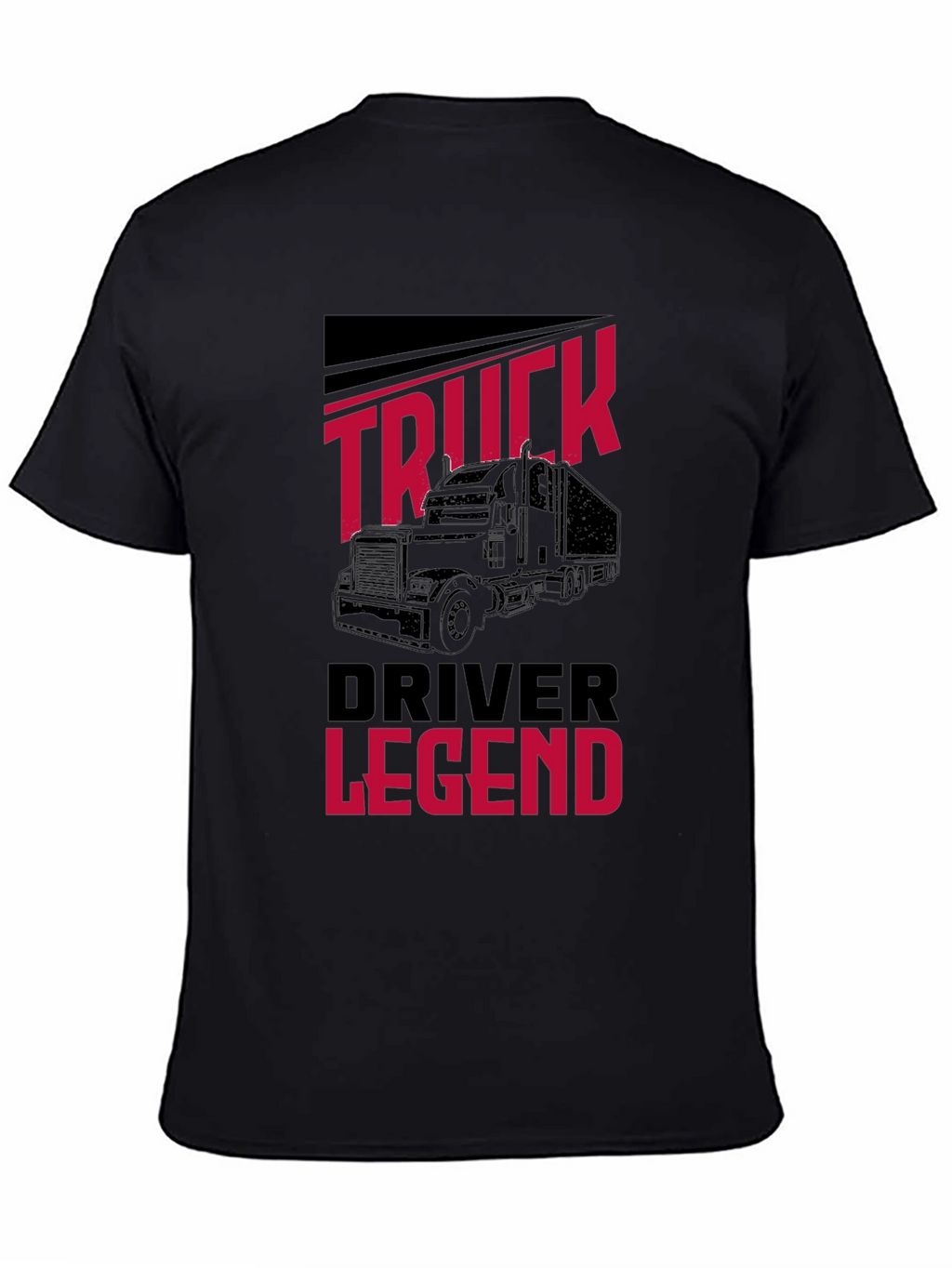 Truck Driver Legend Black T-Shirt
