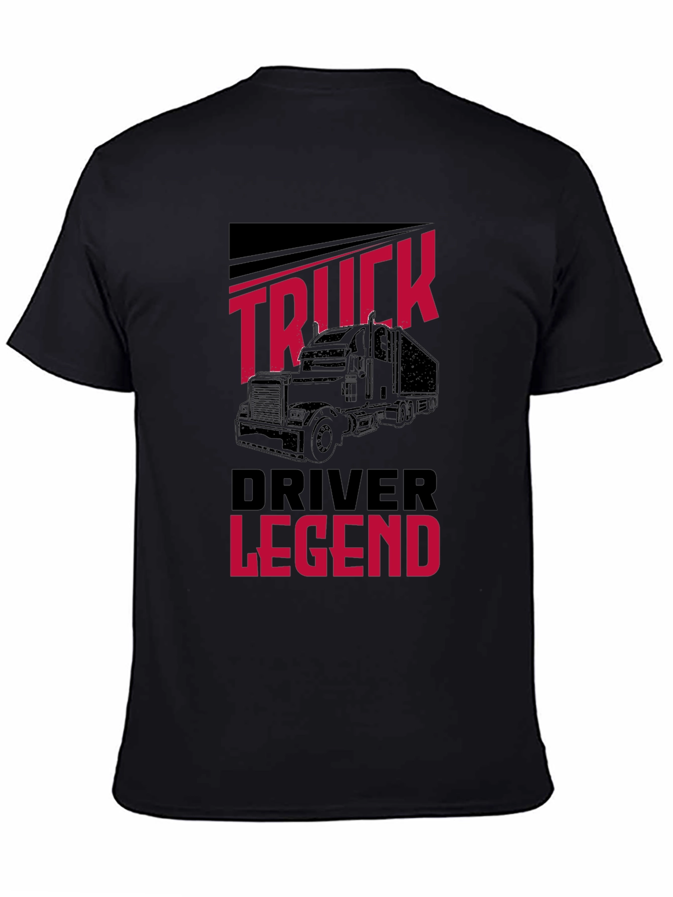 Truck Driver Legend Black T-Shirt
