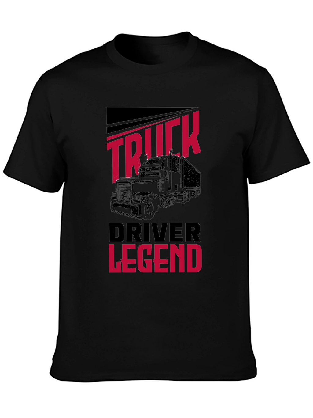 Truck Driver Legend Black T-Shirt