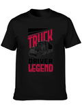 Truck Driver Legend Black T-Shirt