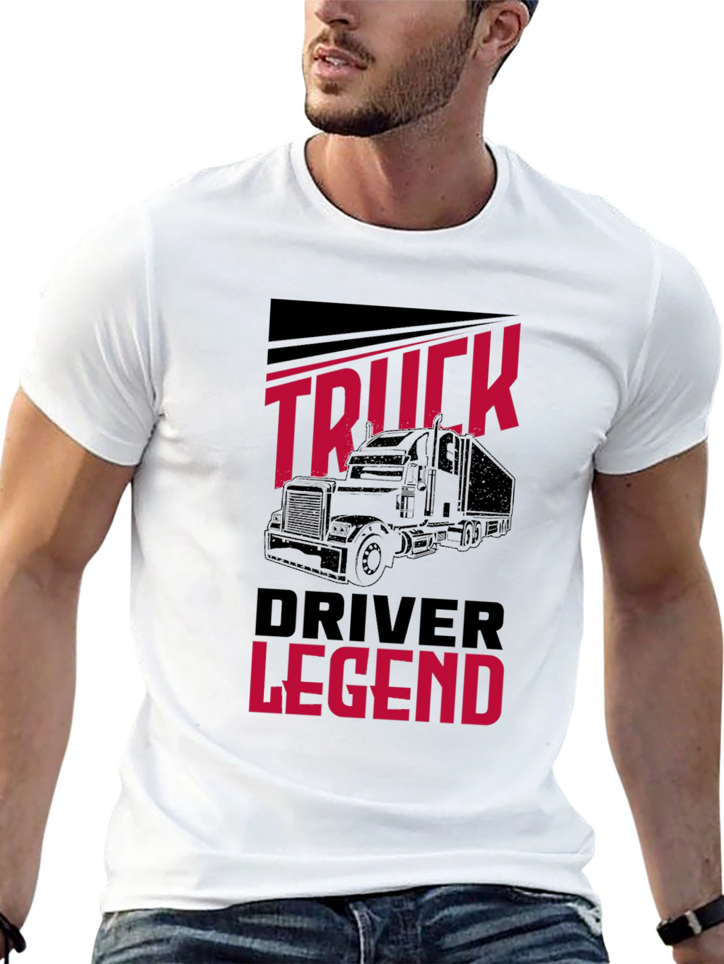 Truck Driver Legend Black T-Shirt