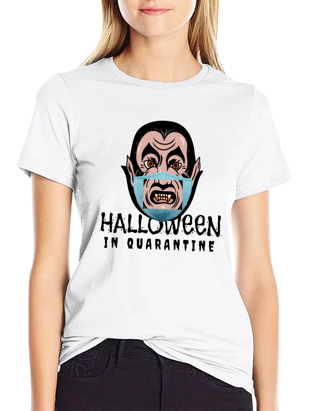 Halloween Quarantine Vampire Graphic T-Shirt