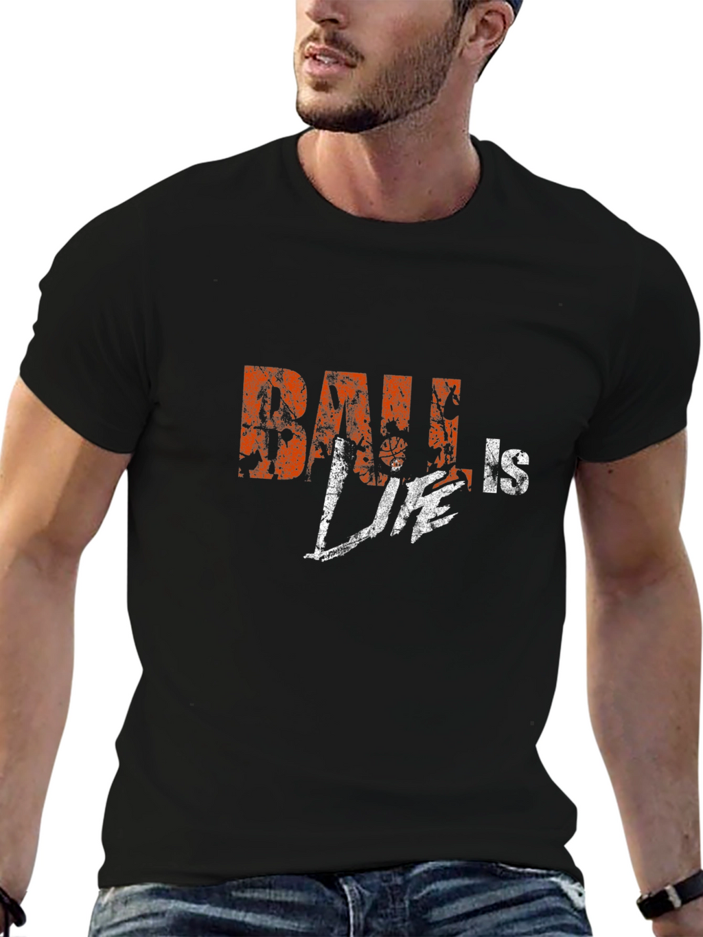 Ball is Life Graphic T-Shirt - Black