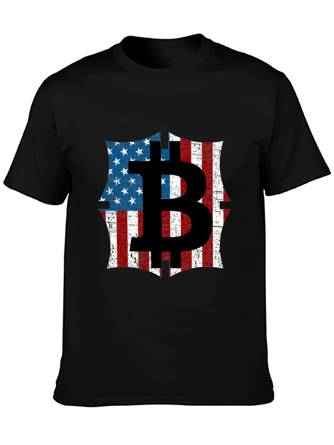 Bitcoin American Flag Graphic T-Shirt