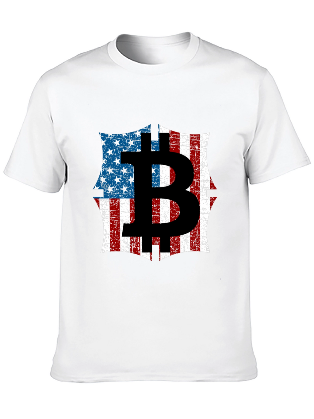 Bitcoin American Flag Graphic T-Shirt